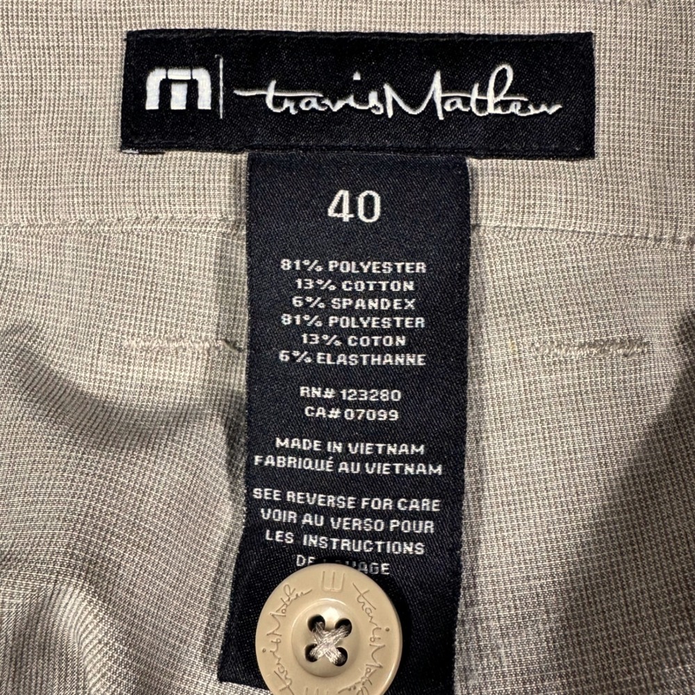 Travis Mathew Beck Golf Shorts Men's‎ Size 40 Tan Performance Stretch Casual - Picture 8 of 10